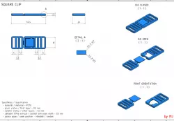 Square clip