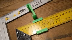 90 degree Carpenter Ruler L Shape Right Angle Square Ruler WALL CLIP [40mm slot]