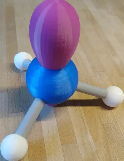Ammonia molecule with lone pair of electrons