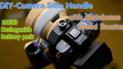 Camera Side handle mounted on metabones (speed booster) Built-in Battery pack, for handheld shots