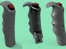 Contoured Hand Grips With and Without a Thumb Button