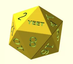 D20 with yeet-oof