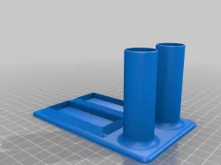 Double toothpaste squeezer with toothbrush holder
