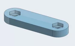 Drag knife mounting piece with captive nut slots