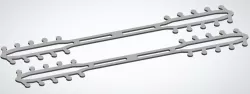 Head band / tensioner for surgical face masks, 2 pieces