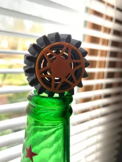 Herringbone Gear and Snowflake Grip Spinner