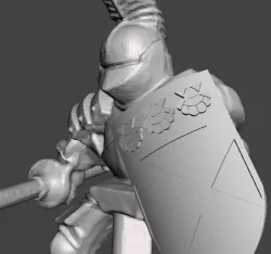 Imperial Army, knight with lowered lance, Tailboys shield