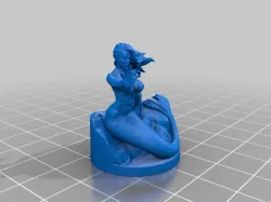 Mermaid sitting on a rock