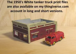 N-Scale 3 Foot Shorter Version of White Fuel Truck