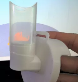 Paper cup inhaler spacer/chamber