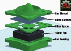 RL-TTFFS-001 Fan Shroud with filter for Tevo Tornado