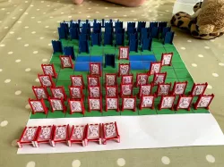 Set of Stratego like faces for game pieces