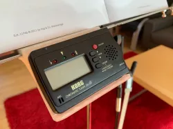 Tuner holder for music stand