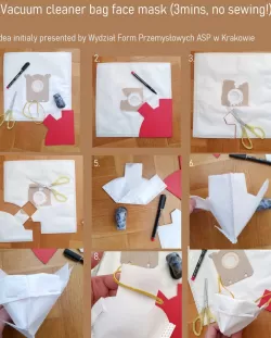 Vacuum cleaner bag face mask jig