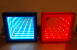 A customizable infinity mirror box with a led strip