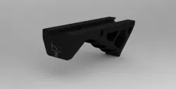 Angled Grip for Airsoft, Low-Profile (Picatinny Rail)