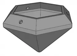 Diamond Hanging Pot with Drainage Hole