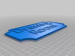 Drawing Room Nameplate 200x100mm Font Open Sans 30