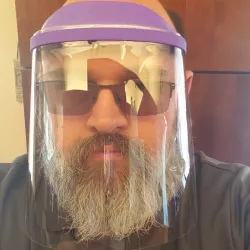 Face Shield Visor with Bed Adhesion Tabs