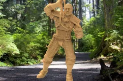 Geralt of Rivia statue