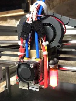 Hypercube Evolution Chimera mount with adjustable BLTouch and fan duct