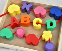 Large Alphabet and Shape Toy Lacing Beads