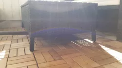 Rattan table leg extension