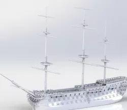 1st rank sail ship Commerce de Marseille (1788) 1/700