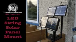 3D Printed LED String Solar Panel Mount