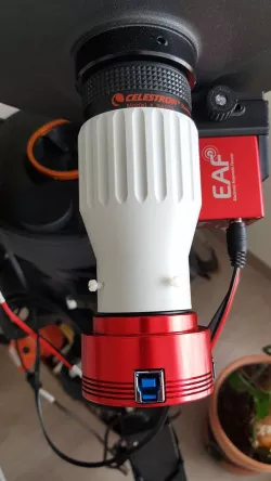 Adaptateur pour cameras ASI sur reducteurs de focale F6.3 Meade ou Celestron