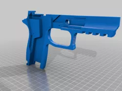 Blowback Rubber band SIG Sauer P320 pistol (Skp to STL) all parts