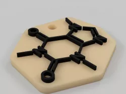 Caffeine keychain