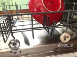 Dishwasher basket roller wheel