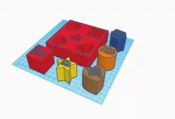 Educational toy with shapes(No Support Printable)