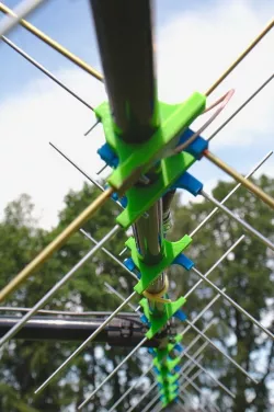 HAM-Radio 144/440Mhz X-Yagi elementmount for fishing-rod