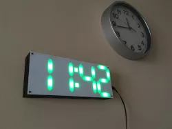 LED Pixel Clock (Clock, alarms, temperature, humidity, atmospheric pressure, and remote monitoring)