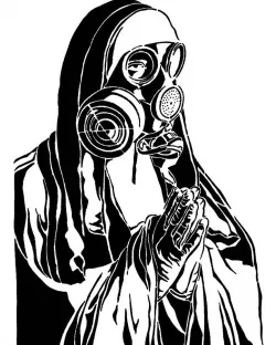 Nun stencil
