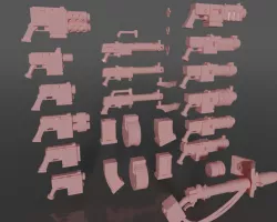 Ork rifles and pistols + rocket launcher