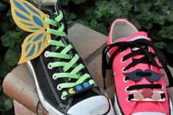 Shoelace Charms - Butterfly Wings, Pac Man, Flowers, Lips, Moustache