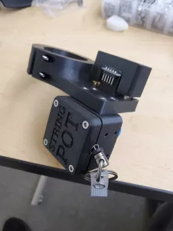 String Potentiometer from Heavy-duty Keychain and 10-turn Potentiometer