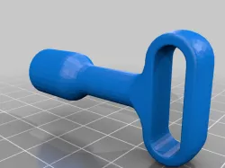 Triangle key wrench for waste container trash bin