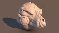 (Updated!) Wolf Skull Space Helmet for Miniatures