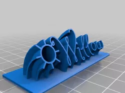 Willow Bunnymized Sweeping 2-line name plate (text)