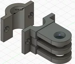 1cm Pipe Clamp with gopro like adapter