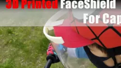 3D printed faceshield for cap/hat