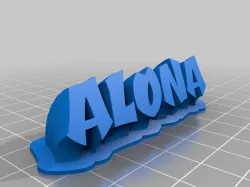 AlonaAlona SerranoAudreyMy Customized Sweeping 2-line name plate (text)