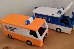 Ambulance / Police Truck Toy Car - no support required- 