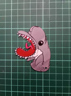 Angry dolphin keychain
