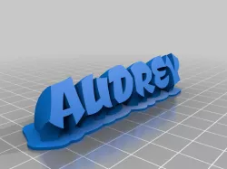 AudreyMy Customized Sweeping 2-line name plate (text)