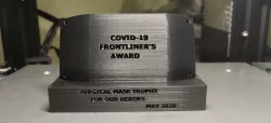 Covid-19 Surgical Mask Trophy
